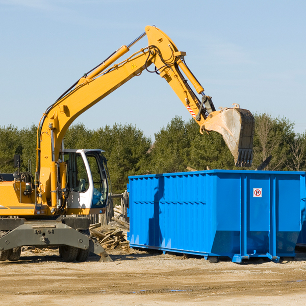 are there any restrictions on where a residential dumpster can be placed in Clifford